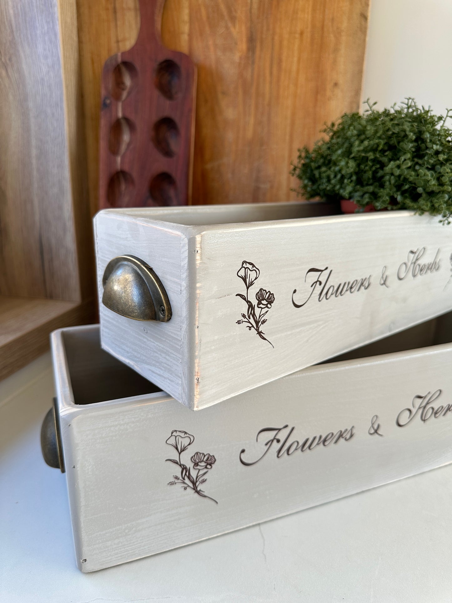 Holz-Kasten Set/2 Shabby