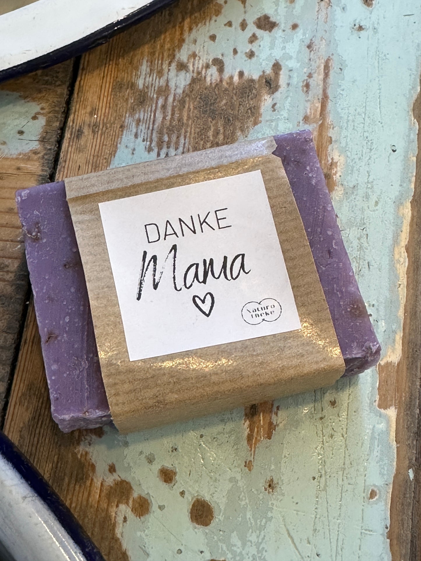 Seife, DANKE Mama Ziegenmilch & Lavendel. Naturseife. Ca. 90g