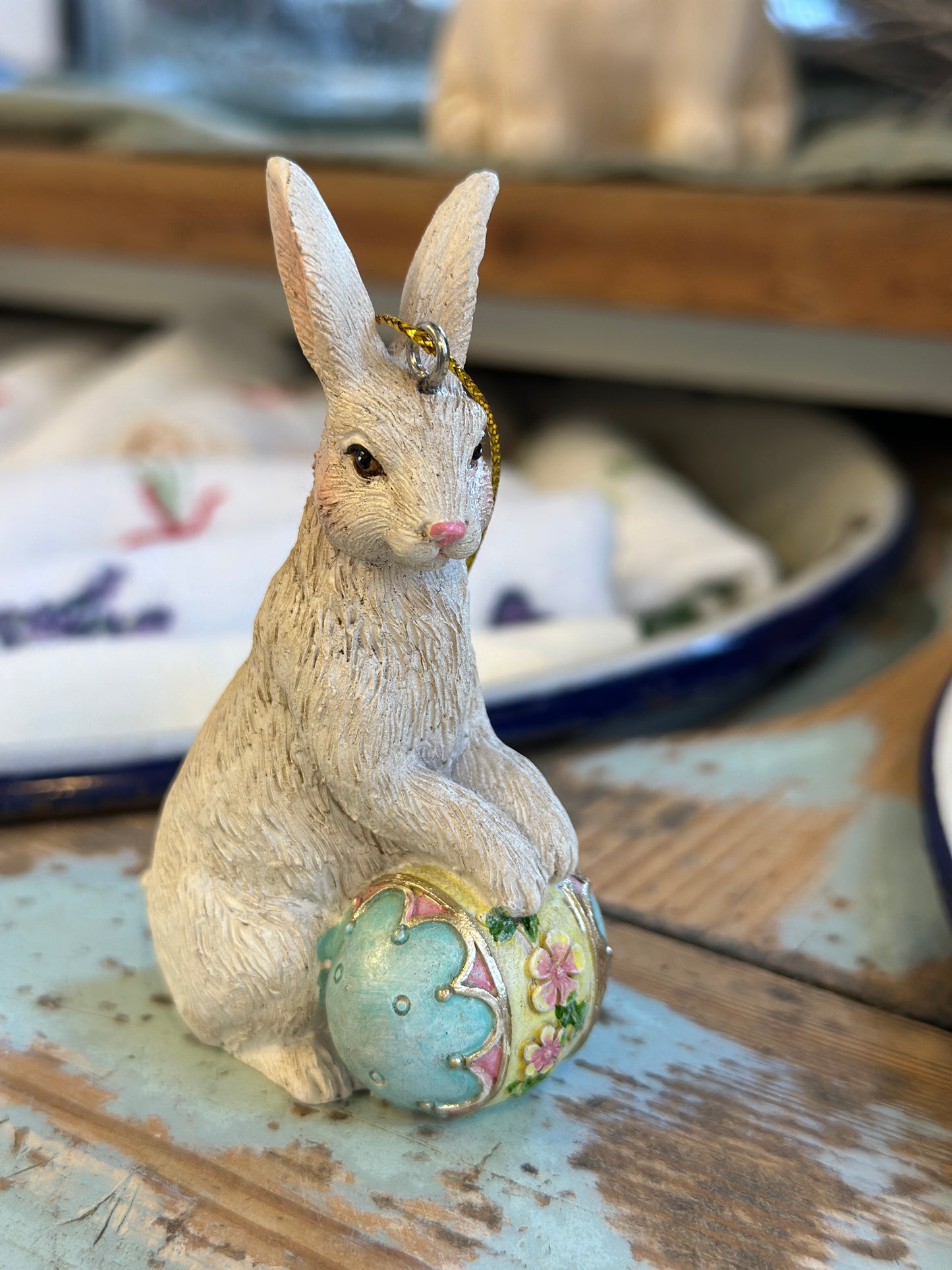 Hase zum hängen aus Polyresin